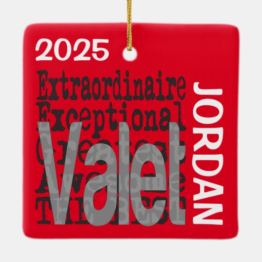 Ornement En Céramique Valet Extraordinaire CUSTOM (Dos)