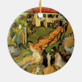 Ornement En Céramique Van Gogh Village Street et Steps Auvers, Figures (Dos)