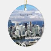 Ornement En Céramique Vancouver Canada Skyline (Gauche)