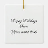 Ornement En Céramique Vannière tzigane Personnalisé Cheval de Noël Pony (Dos)