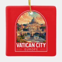 Vatican City Travel Art Vintage