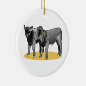 Ornement En Céramique Veaux noirs d'Angus (Droite)
