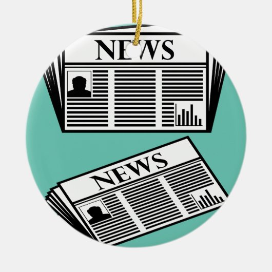 Ornement En Céramique Vecteur de journal (Devant)