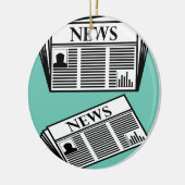 Ornement En Céramique Vecteur de journal (Gauche)