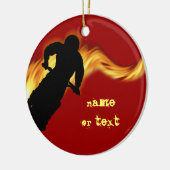 Ornement En Céramique Vélo Off Road Dirt avec flammes (Gauche)