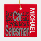 Ornement En Céramique Vendeur automobile Extraordinaire CUSTOM (Devant)