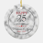 Ornement En Céramique Verre gris clair Iridescente - Anniversaire d'arge (Dos)