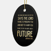 Ornement En Céramique Vers scriptural chrétien de bible - 29:11 de (Gauche)