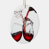 ORNEMENT EN CÉRAMIQUE **VERSER CE VIN** ORNAMNEMENT DE NOËL (Droite)