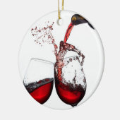 ORNEMENT EN CÉRAMIQUE **VERSER CE VIN** ORNAMNEMENT DE NOËL (Gauche)