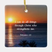 Ornement En Céramique verset biblique, Philippiens 4:13 (Devant)