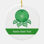 Ornement En Céramique Vert, De l'environnement (Dos)