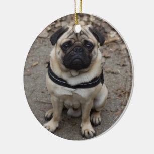 Ornement En Céramique Very Serious Pug