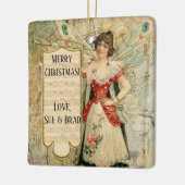 Ornement En Céramique Victorian Christmas Fairy Announcing Music (Gauche)