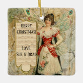 Ornement En Céramique Victorian Christmas Fairy Announcing Music (Devant)