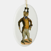 Ornement En Céramique Victorian style cat with top (Droite)