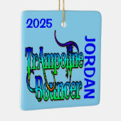 Ornement En Céramique Videur Trampoline PERSONNALISÉ (Droite)