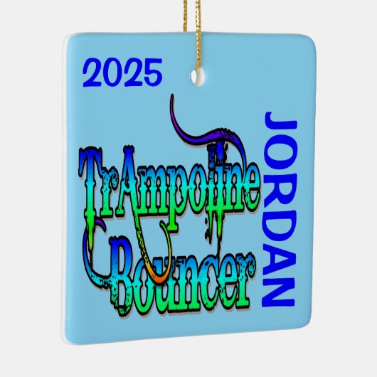Ornement En Céramique Videur Trampoline PERSONNALISÉ (Droite)