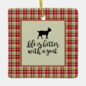 Ornement En Céramique Vie Meilleure Avec Plaid De Chèvre (Devant)