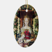 Ornement En Céramique VIERGE AVEC ENFANT, Parchemin (Droite)