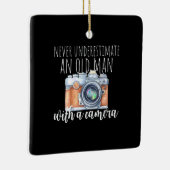 Ornement En Céramique Vieux Homme Avec Caméra (Droite)