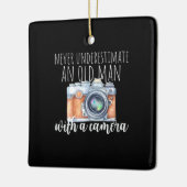 Ornement En Céramique Vieux Homme Avec Caméra (Gauche)