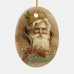 Ornement En Céramique Vieux Noël Père Noël 2