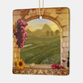 Ornement En Céramique Vignoble personnalisable (Mariage) (Gauche)