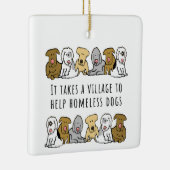 Ornement En Céramique Village Help Secourt chien sans abri (Droite)