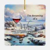 Ornement En Céramique Vin de Noël drôles (Dos)