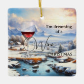 Ornement En Céramique Vin de Noël drôles (Devant)