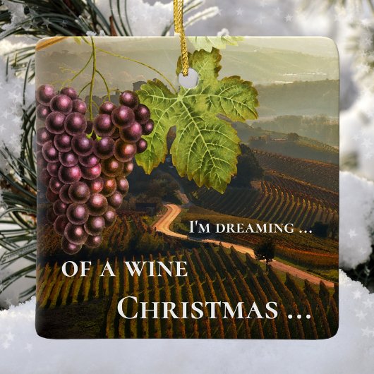 Ornement En Céramique Vin drôle Noël personnalisé