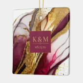 Ornement En Céramique Vin rouge Mariage Abstrait Sparkling ID1018 (Gauche)