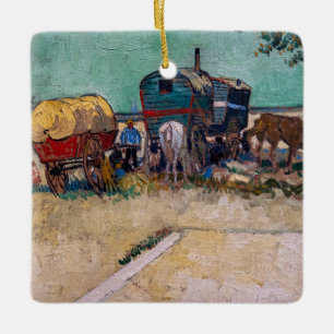 Ornement En Céramique Vincent van Gogh - Caravanes, campement de gitans