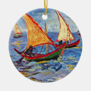 Ornement En Céramique Vincent Van Gogh - La Mer à Saintes-Maries
