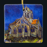 Ornement En Céramique Vincent van Gogh - L'église d'Auvers<br><div class="desc">L'église d'Auvers / l'Eglise à Auvers-sur-oise par Vincent Van Gogh en 1890</div>