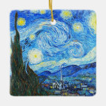 Ornement En Céramique Vincent Van Gogh Peinture Vintage de nuit Starry<br><div class="desc">Une belle peinture vintage de paysage de la nuit étoilée par Vincent Van Gogh.</div>
