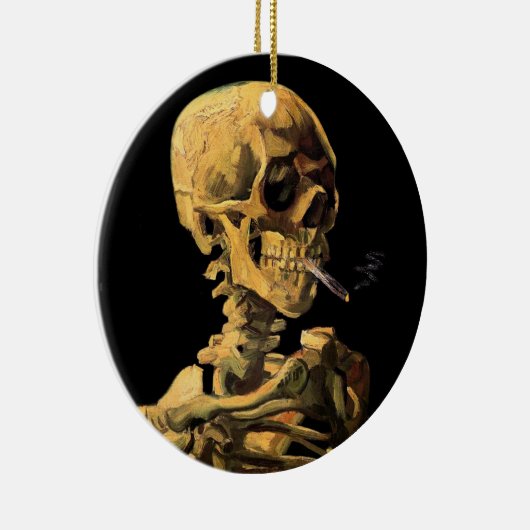 Ornement En Céramique Vincent Van Gogh - Skull With Burning Cigarette (Droite)