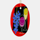 Ornement En Céramique Vins et raisins (Droite)