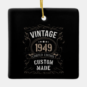 Ornement En Céramique Vintage 1949 Limited Edition Personnalisé