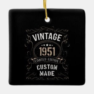 Ornement En Céramique Vintage 1951 Limited Edition Personnalisé