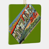 Ornement En Céramique Vintage Highlands NC Postcard (Droite)