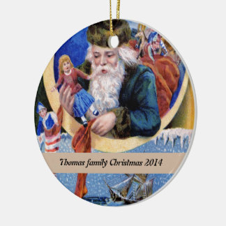 Ornement En Céramique Vintage Noël Rétro Noël Xmas Personnalisé