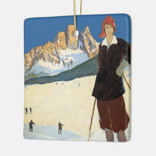 Ornement En Céramique Vintage voyage Cortina d'Ampezzo, Italie Alpes de 