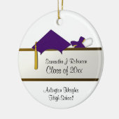 Ornement en céramique violet Casquette (Gauche)