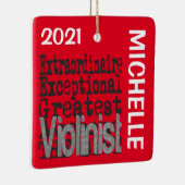 Ornement En Céramique Violoniste Extraordinaire CUSTOM (Droite)