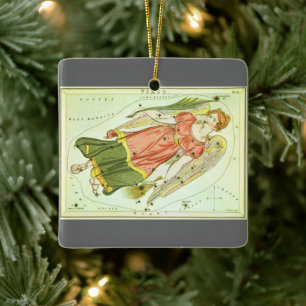 Ornement En Céramique Virgo Virgin Vintage Constellation Urania le miroi