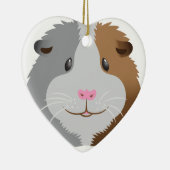 Ornement En Céramique visage mignon de cobaye (Droite)