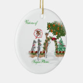 Ornement En Céramique Visions de SugarPlums Chèvre Noël (Droite)