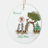 Ornement En Céramique Visions de SugarPlums Chèvre Noël (Gauche)